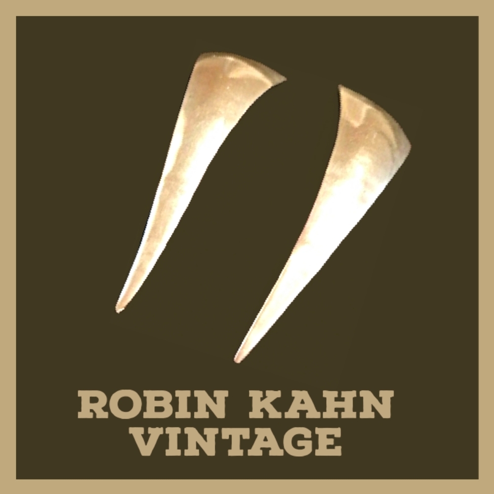 Robin Kahn Vintage Shard Pewter Earrings